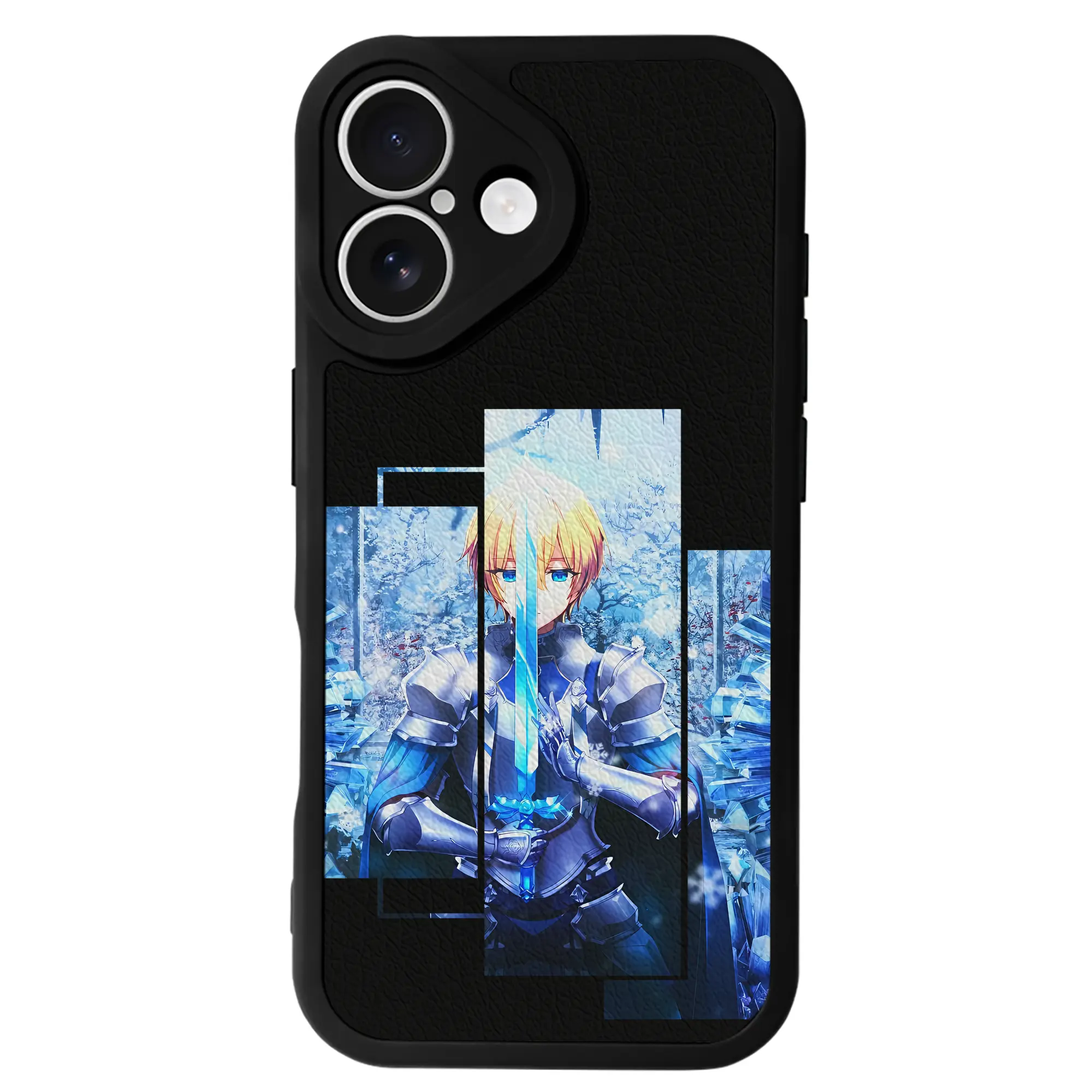 ソードアートオンライン グッズ ユージオ - IPhone 16シリーズ対応 ・ シリコンスマホケース ・ レザー調 ・ 高精度フィット ・ 耐衝撃 ・ ワイヤレス充電対応 ・ 精密カット